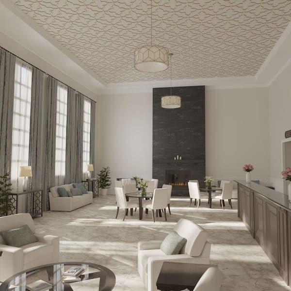 Ekena Millwork Laird Extra Large Fretwork Ceiling Panel in Birch 2-5/6 ...