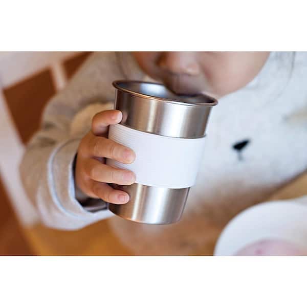 RED ROVER Silver Stainless Steel Kids' Cups with Silicone Sleeves, Set of 4  20009 - The Home Depot