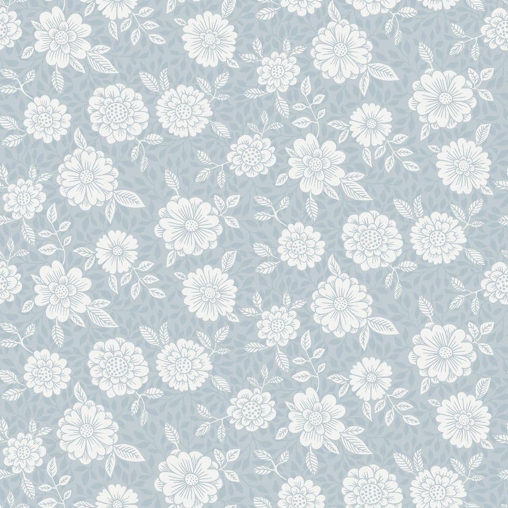 Lizette Light Blue Charming Floral Wallpaper Sample price history on PriceWatchPro