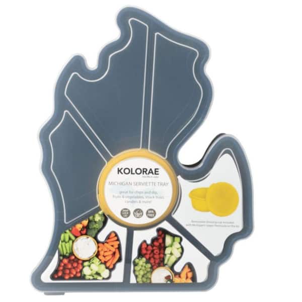 Michigan Serviette Tray Navy/Yellow 15.91 x 11.69 x 1.46 Polypropylene KOL-93293