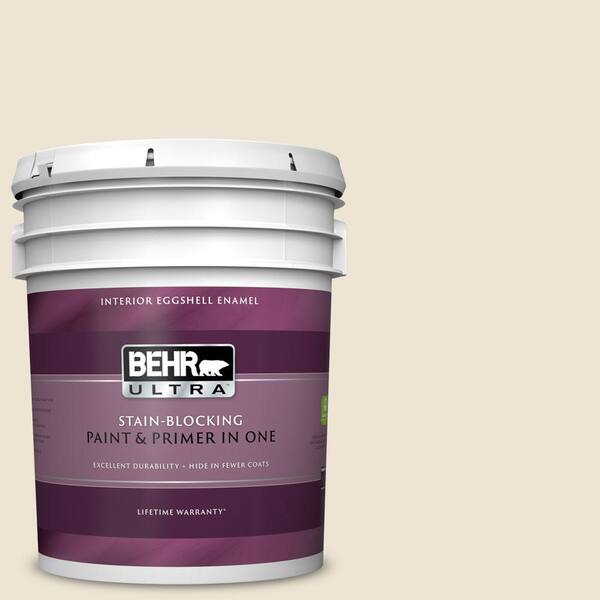 BEHR ULTRA 5 gal. #UL150-8 Artists Canvas Eggshell Enamel Interior Paint and Primer in One