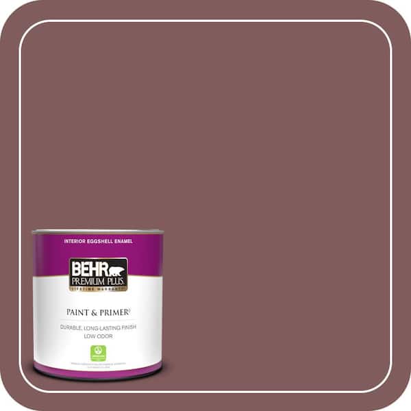 BEHR PREMIUM PLUS 1 qt. #140F-6 Book Binder Eggshell Enamel Low Odor Interior Paint & Primer
