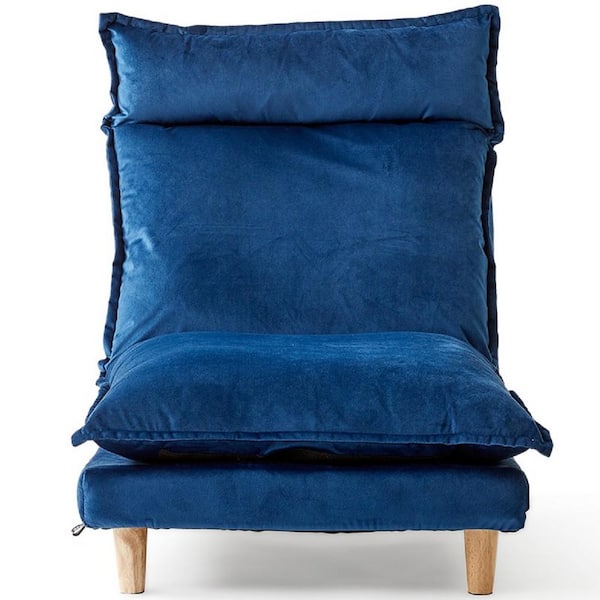 AndMakers Bake Blue Upholstery Floor Recliner Sofa