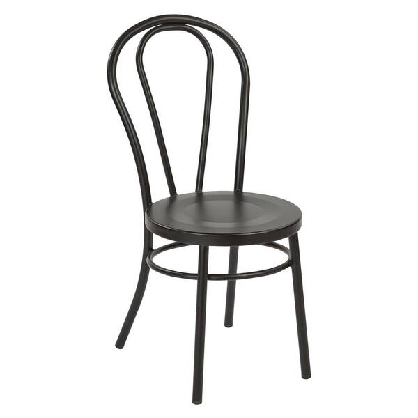 OSP Home Furnishings Odessa Frosted Black Metal Dining Chair (Set of 2)