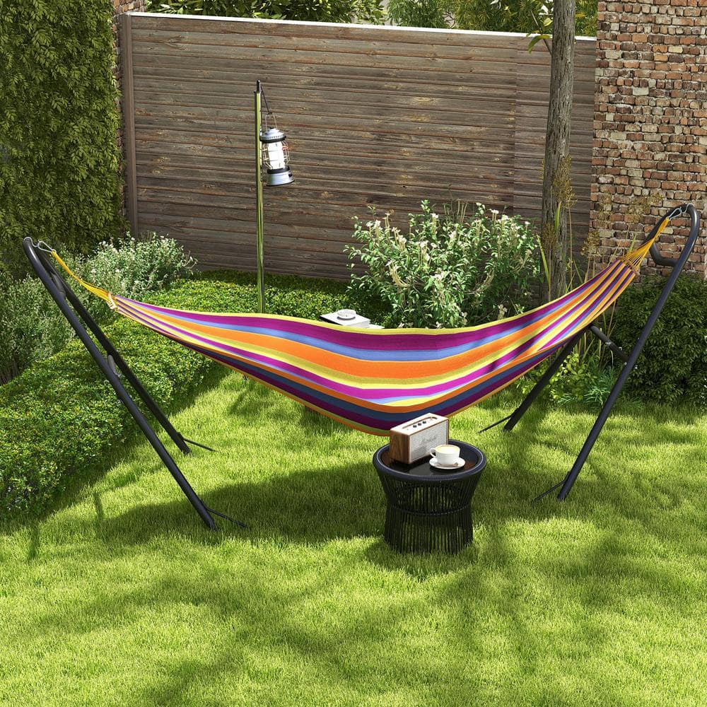 10 ft. Black Metal Arc Hammock Stand