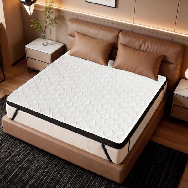 3 Inch King Medium Firm Mattress Topper,Memory Foam Cooling Gel Bed Topper for Back Pain Relief,CertiPUR-US