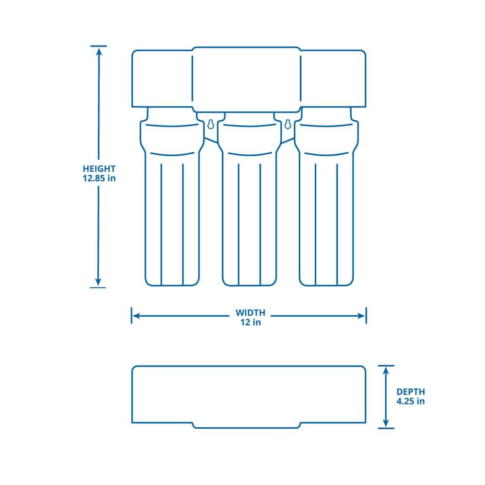 Aquasana 3-Stage Max Flow Under Sink Water Filter System with Chrome Faucet