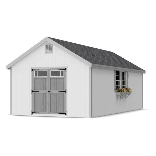Little Cottage Co. Colonial Williamsburg 12 ft. x 24 ft. Outdoor Wood Storage Shed Precut Kit with Operable Windows (288 sq. ft.)