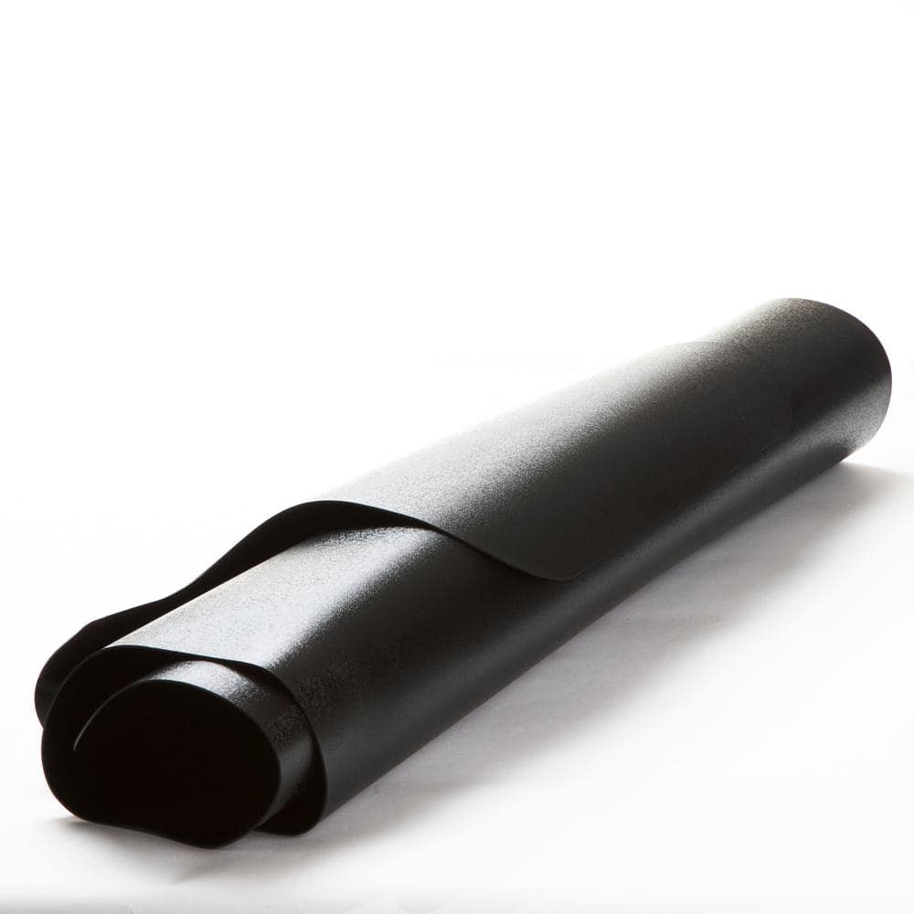 Black Scratch-Resistant Polypropylene Office Chair Mat for Hard Floors