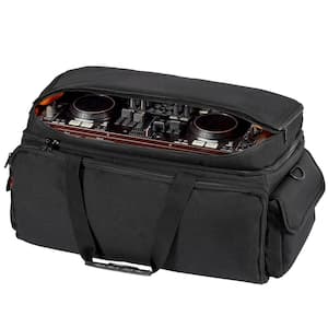 DJ Cable File Bag, 1200D Oxford Fabric, 9 Detachable Dividers, Padded Shoulder Strap, 23.6 x 11.8 x 12.7 in., Black