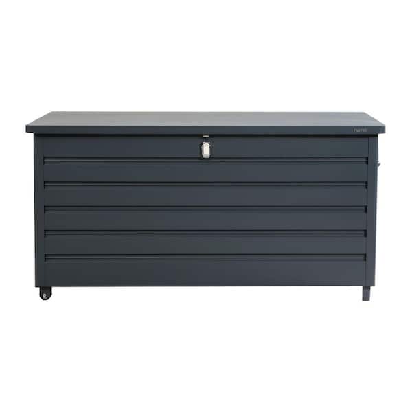 Shakti 180 Gal. Water Resistant Lockable Storage Deck Box With Wheels