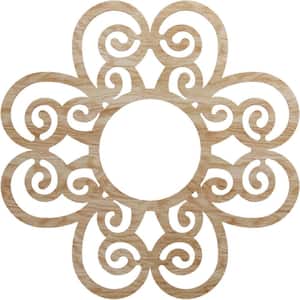 0.25 in. x 34 in. x 34 in. Wood (Red Oak) Medallion Moulding