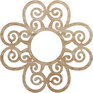 32 in. x 11.125 in. x 0.25 in. Wood Medallion Moulding