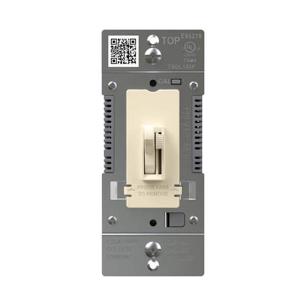 Legrand Toggle Slide 150W Advanced LED Dimmer, Single-Pole/3-Way, Light Almond