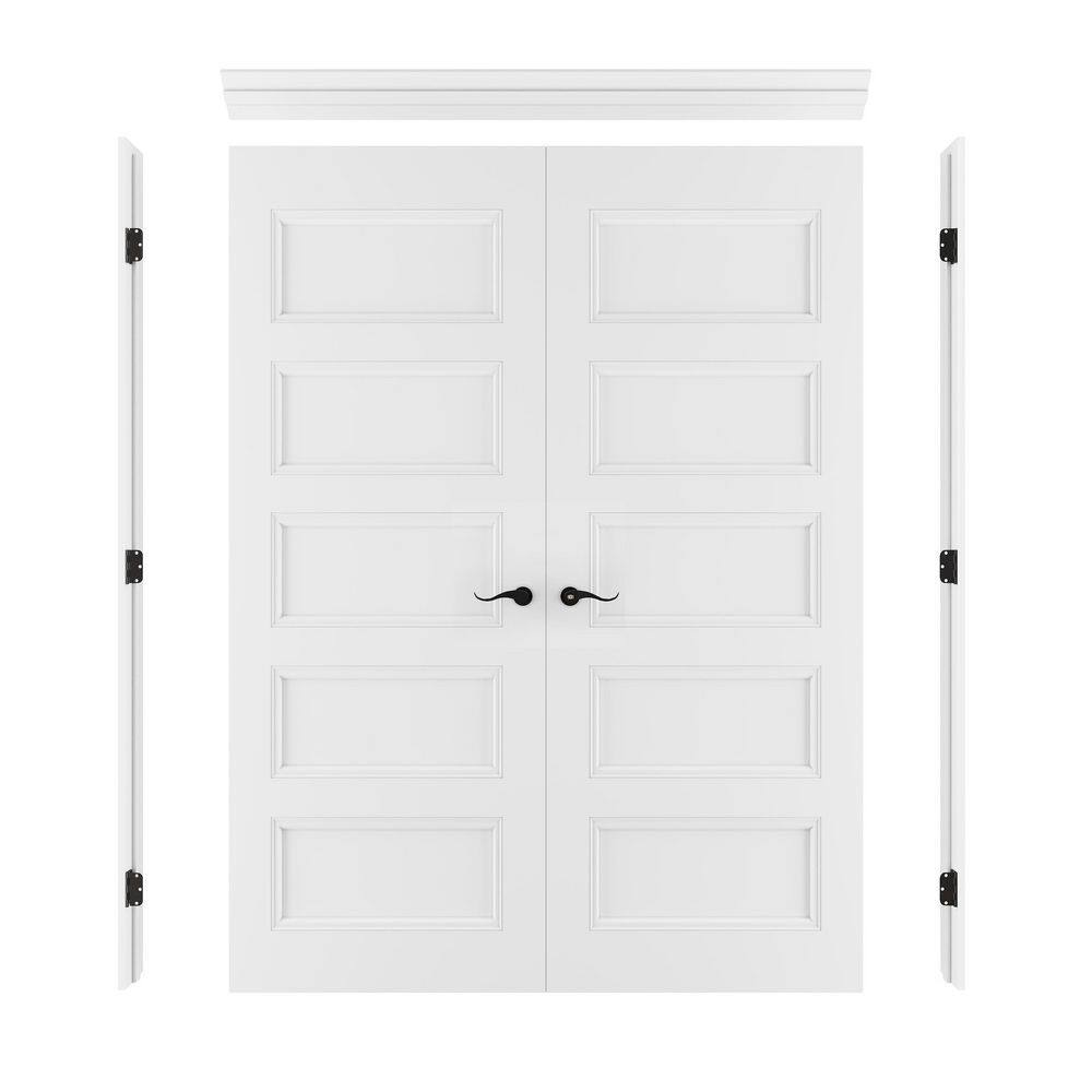 EH PUERTA 60 in. x 80 in. 5-Panel Molded Blank Universal Painted Solid ...