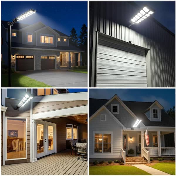 Vrbgify 6500K 15000 Lumen LED Solar Street Work Light Outdoor