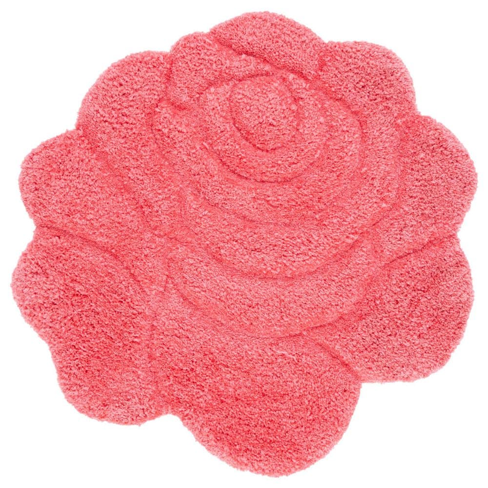 Novelty 4 ft. x 4 ft. Fuchsia/Pink Floral Round Area Rug price history on PriceWatchPro