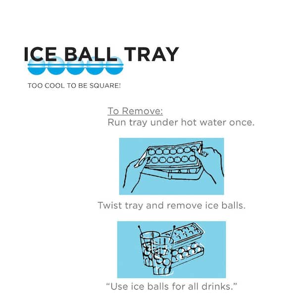 Ice Ball Tray, Makes 14 Round 1-inch Ice Balls