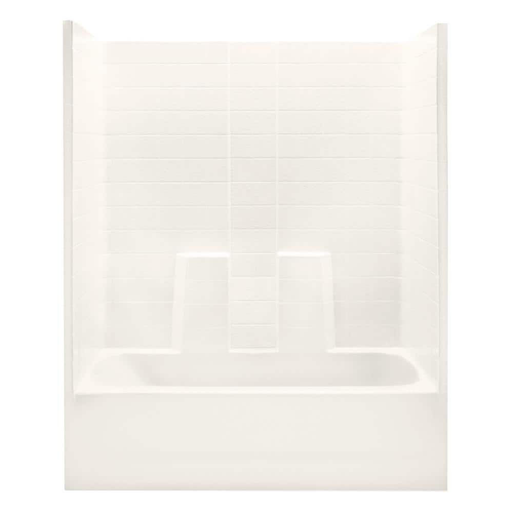 Everyday 60 in. x 30 in. x 72 in. 1-Piece Bath and Shower Kit with Right Dr