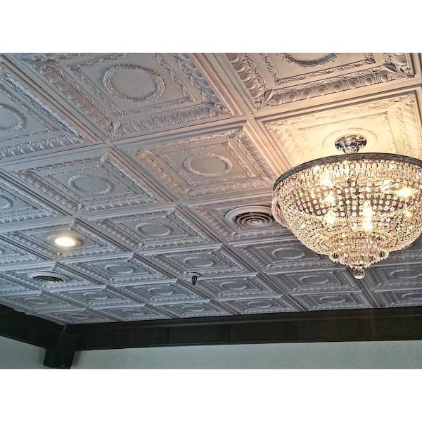 Royal 2 ft. x 2 ft. Lay-in or Glue-up Ceiling Tile in White (40 sq. ft. / case)