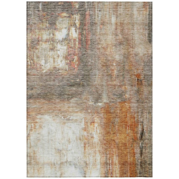 Addison Rugs Chantille Machine Washable Indoor/Outdoor Abstract ACN1095 Copper 8 ft. x 10 ft. Area Rug