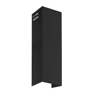 Chimney Extension in Black (Up to 11 ft. Ceiling) for Wall Mount Range Hood (Upper and Lower Piece Set)