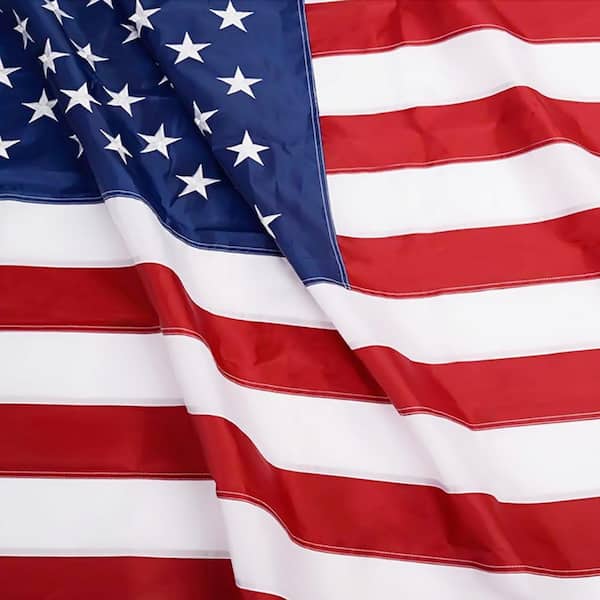 ANLEY 1 ft. x 1.5 ft. American US Flag Heavy-Duty Nylon - Embroidered Stars and Sewn Stripes - USA Banner Flags