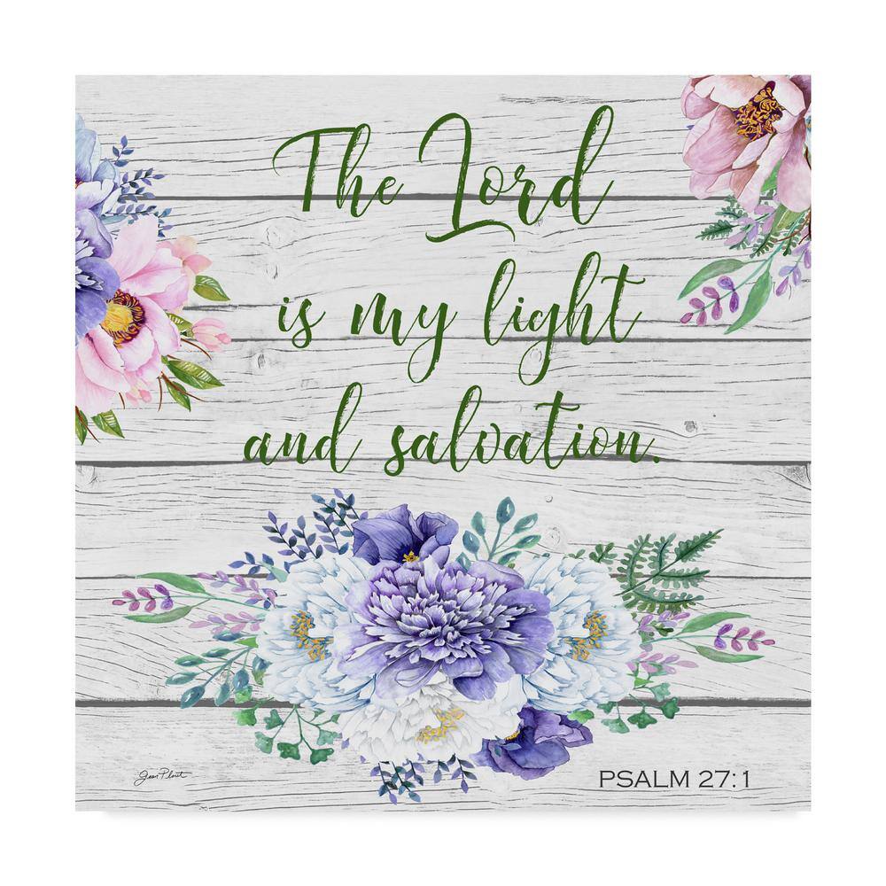 Garden Florals Bible Verse Square Canvas Art in Brown and Beige