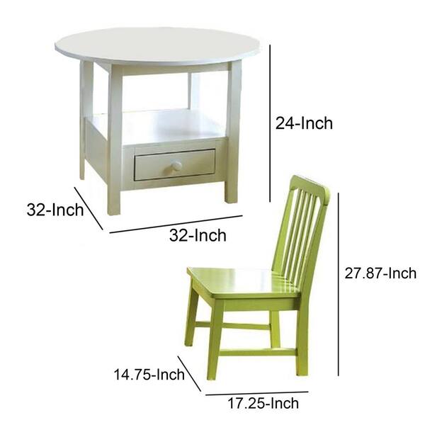Benjara Multicolor Round Shape Wooden Kids Table Set With 4 Chairs Pack Of 5 Bm187272 Benjara Multicolor Round Shape Wooden, Childrens Wooden Table And Chairs B M White