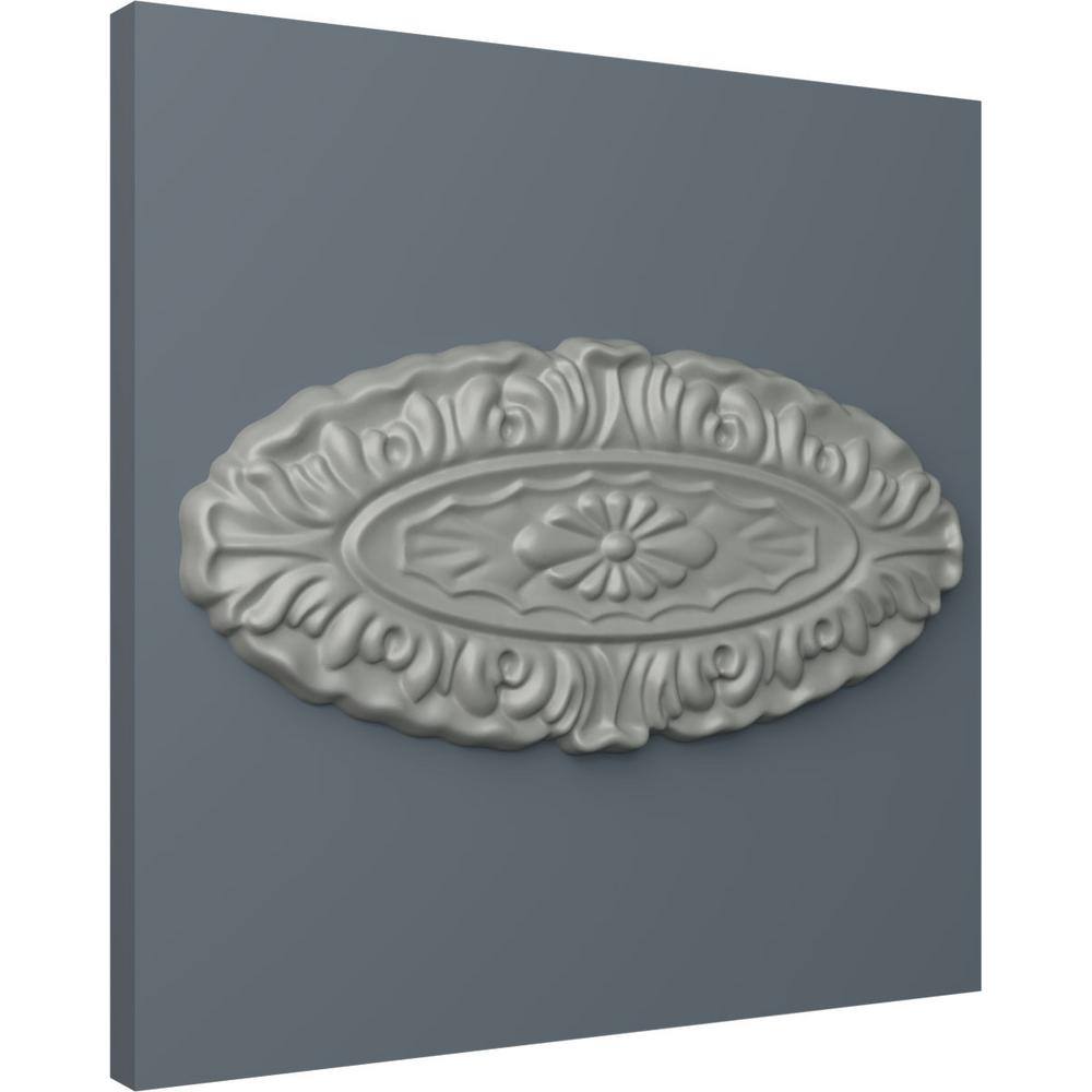 Marcella White Urethane Crown Rosette 7.25 x 3.37 Inches