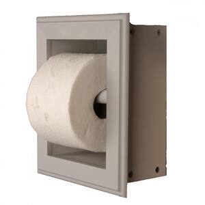 Newton Recessed Toilet Paper Holder 21 Holder in Primed Wall Hugger Frame in Gray