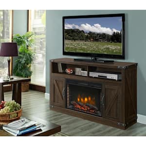 Aberfoyle 53 in. Freestanding Electric Fireplace TV Stand in Rustic Brown