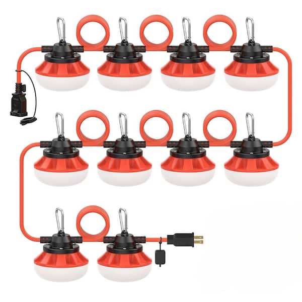100-Watt 11000 Lumen 100 ft. LED Temporary Construction String Work Light