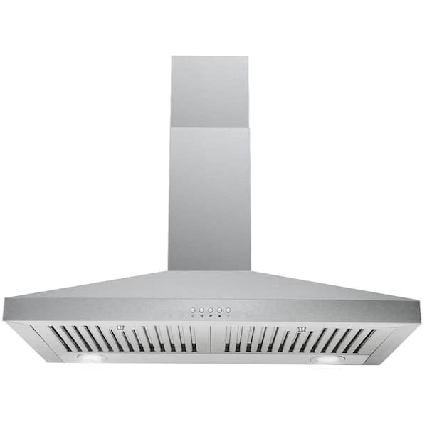 Cavaliere 30 in. Wall Mount Range Hood in Stainless Steel with Professional Baffle Filters, LED lights, Touch Screen Control