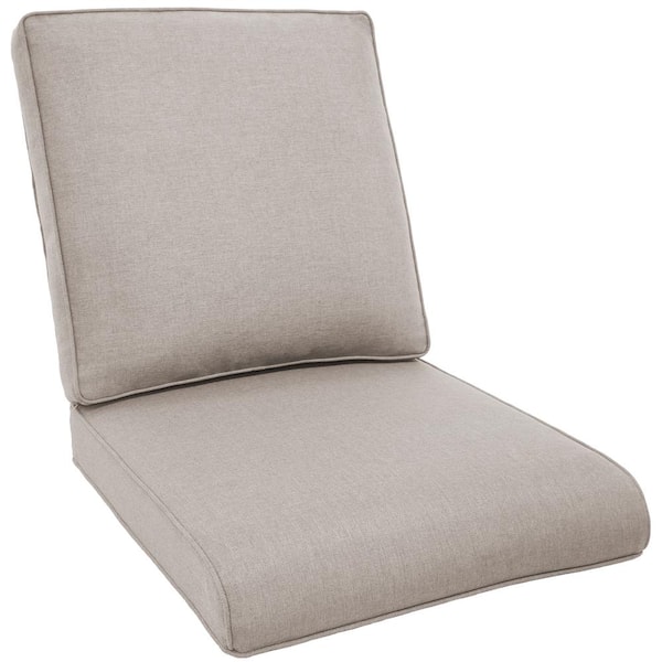 ArcoBay 22.5 in. x 25 in. x 4 in. 2-Piece Deep Seating Outdoor Lounge Chair Replacement Cushion Set in Beige