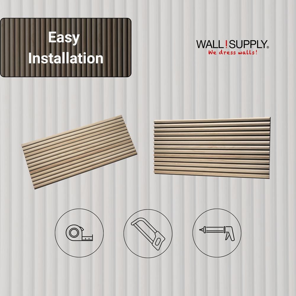 Natural 3D Textured Wall Panel Set, 19.69" x 45.67"