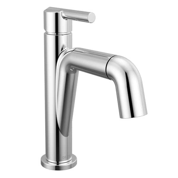 Delta Nicoli Pull-Down Spout Single Handle Single Hole Bathroom Faucet Drain Kit Included in Chrome
