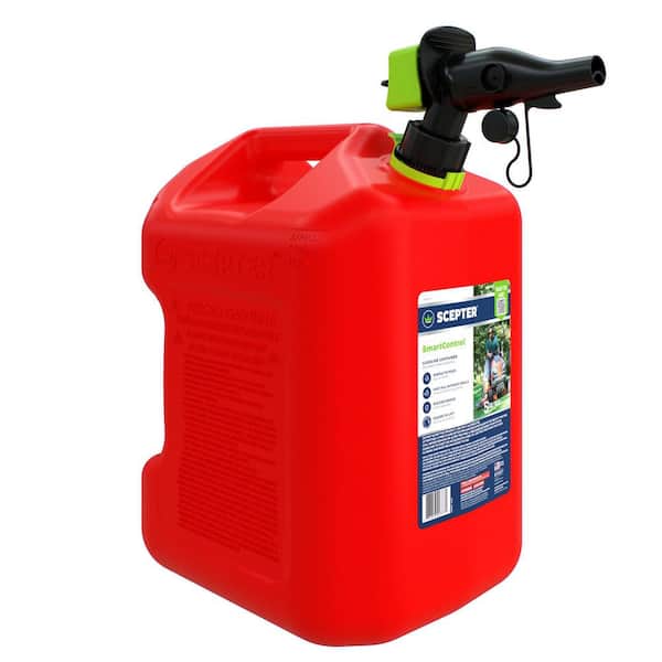 Scepter 5 Gal. Smart Control Gas Can with Rear Handle, Red Fuel Container