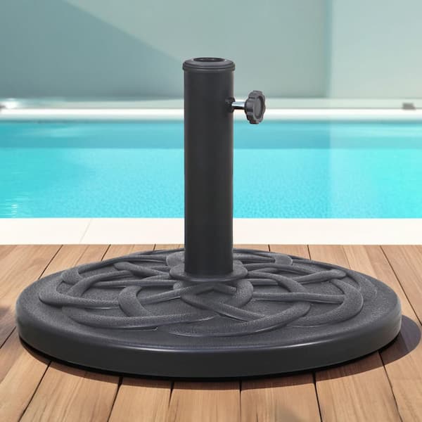 27 lbs. Heavy-Duty Patio Umbrella Base in Black