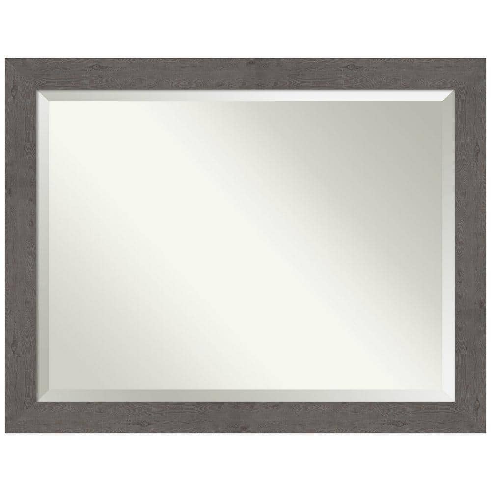 Rustic Plank Grey 45.5 in. x 35.5 in. Bathroom Vanity Mirror price history on PriceWatchPro