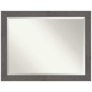 Rustic Plank Grey 45.5 in. x 35.5 in. Bathroom Vanity Mirror
