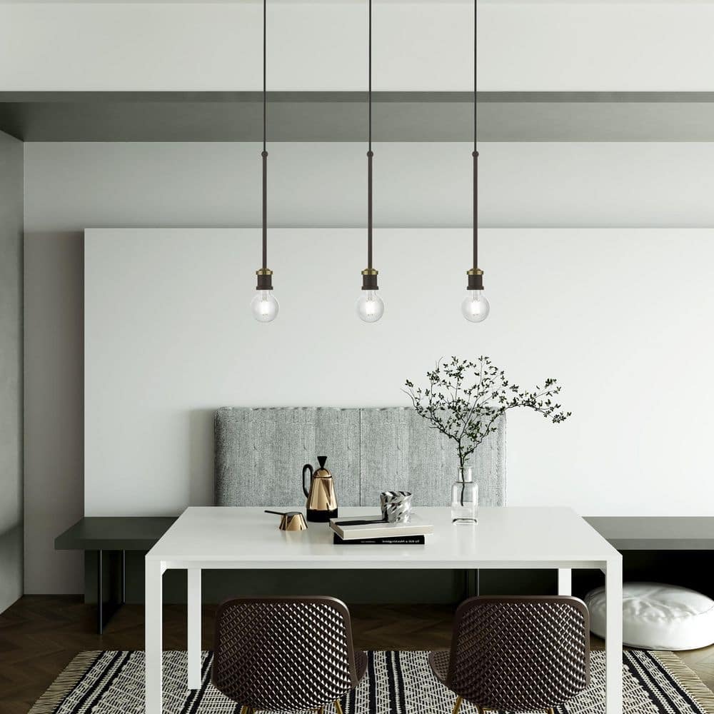 Mini Lansdale Bronze & Antique Brass 1-Light Indoor/Outdoor Pendant