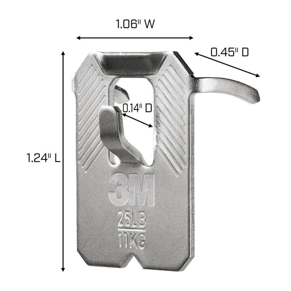 3M CLAW 25 lb Hardened Steel Drywall Picture Hanger with Spot Marker