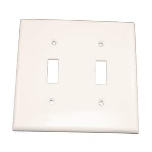 White 2-Gang Toggle Wall Plate (1-Pack)