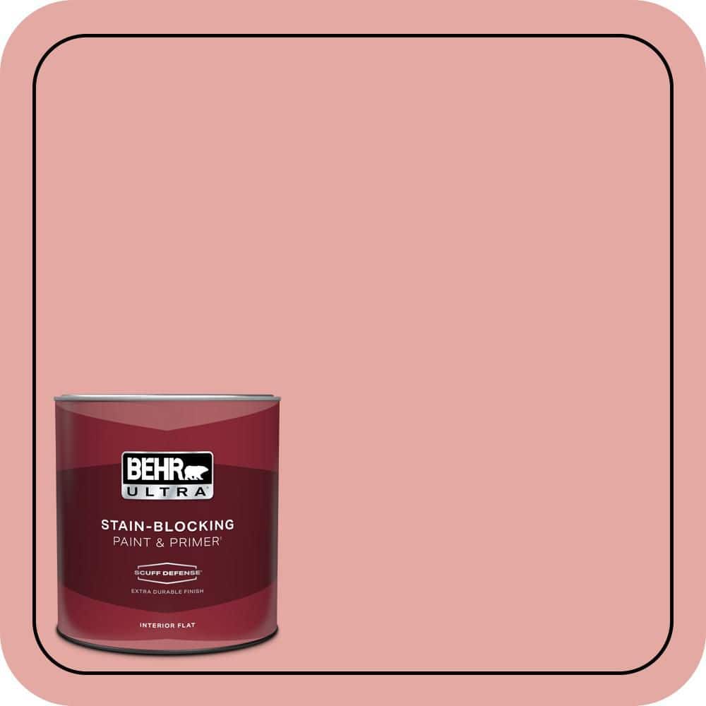 1 qt. #MQ4-03 Coral Fountain Extra Durable Flat Interior Paint & Primer product image for price tracking