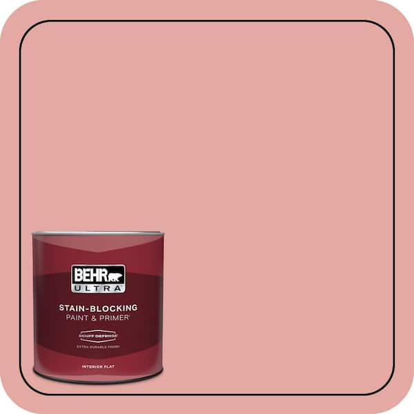 BEHR ULTRA 1 qt. #MQ4-03 Coral Fountain Extra Durable Flat Interior Paint & Primer