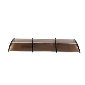 10 ft. x 3.3 ft. Brown Outdoor Window Awning Front Door Canopy Cover