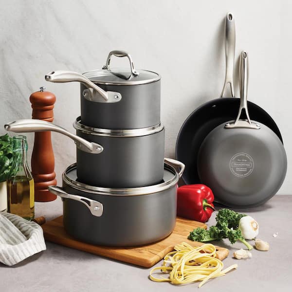 11 Pc Nonstick Cookware Set - Gray - Tramontina US