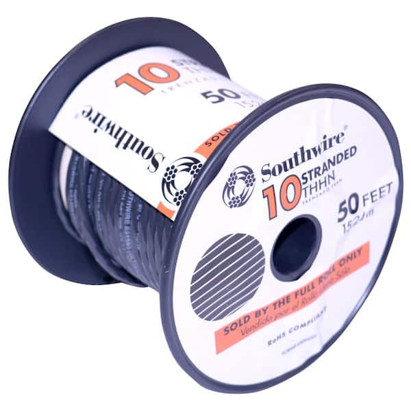 Cerrowire 50 ft. 10 Gauge Red Stranded Copper THHN Wire 112-3803BR - The  Home Depot
