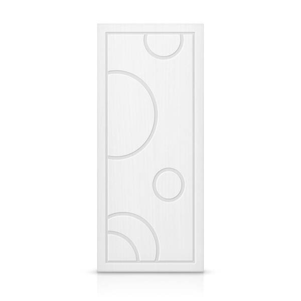 CALHOME 24 in. x 84 in. Hollow Core White Painted Composite MDF Interior Door Slab